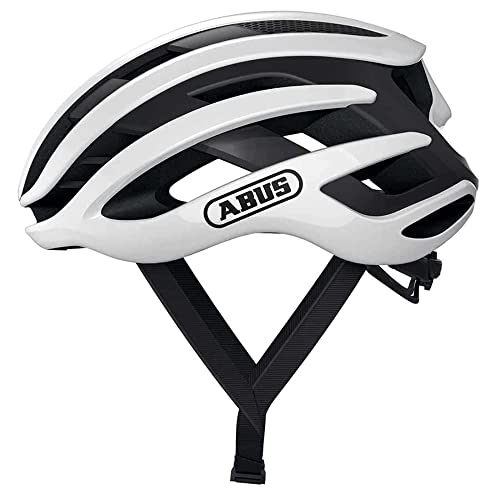 ABUS AirBreaker Casco de bicicleta contrarreloj de alta gama para ciclismo deportivo profesional Unisex para hombre y mujer Blanco talla M 0