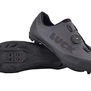 LUCK Avatar Zapatillas MTB para Hombre y Mujer Cierre Rotativo Suela de Carbono Calzado Bicicleta de Montana Gris Numeric42 0