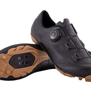 LUCK BRABOSS Zapatillas MTB para Hombre Mujer y Ninos Cierre Rotativo Suela de Carbono Calzado para Bicicleta de Montana Negro Numeric45 0