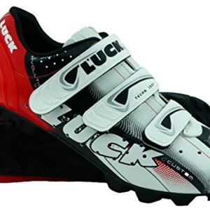 LUCK Zapatillas de Ciclismo Extreme 30 MTBcon Suela de Carbono y Triple Tira de Velcro de sujecion ademas de Puntera de Refuerzo 45 EU Rojo 0