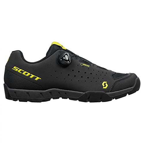Scott Sport Trail Evo Gore Tex MTB 2022 Zapatillas para bicicleta de montana color negro y amarillo 0